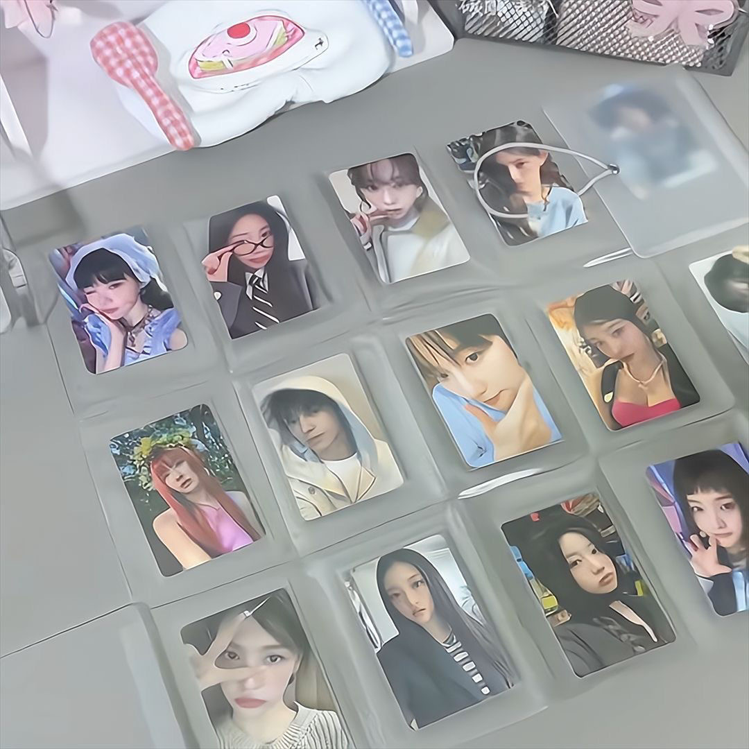 텔레스코픽 폴딩 투명 카드 앨범 폴라로이드 3인치 사진 보관 앨범 스타 추격 아이돌 소형 카드 보관 디스플레이 앨범