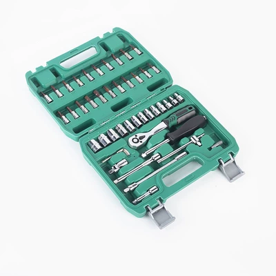 216-piece socket set with 72-tooth ratchet wrench, multi-functional auto repair tool set (Repair kit) - standard-version-24-teeth46-piece-set