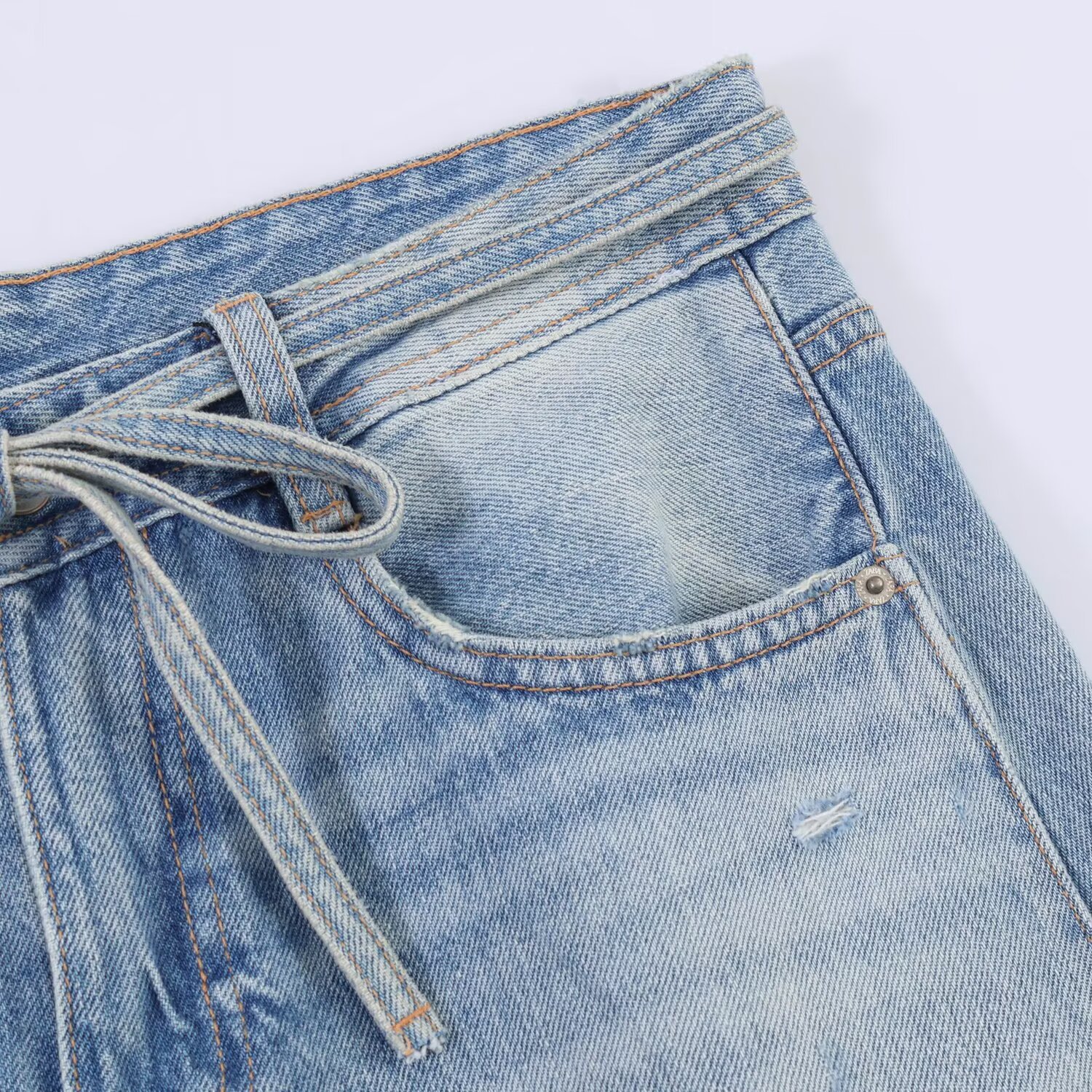 Women's Distressed Mid-Rise Relaxed Fit Wide-Leg Jeans, Ripped Denim Pants For Casual Street Style Comfortable Mid-Rise Relaxed Waistband_ecoleips.com