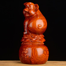 木雕摆件猪实木质雕刻动物十二生肖家居装饰红木工艺礼品