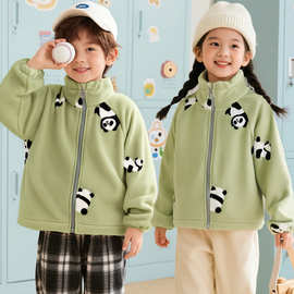 新款儿童外套春秋拉链外套男童女童韩版洋气保暖秋冬上衣