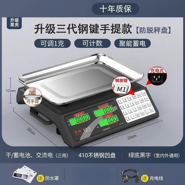 Three generations (stainless steel buttons) LCD Caval counting