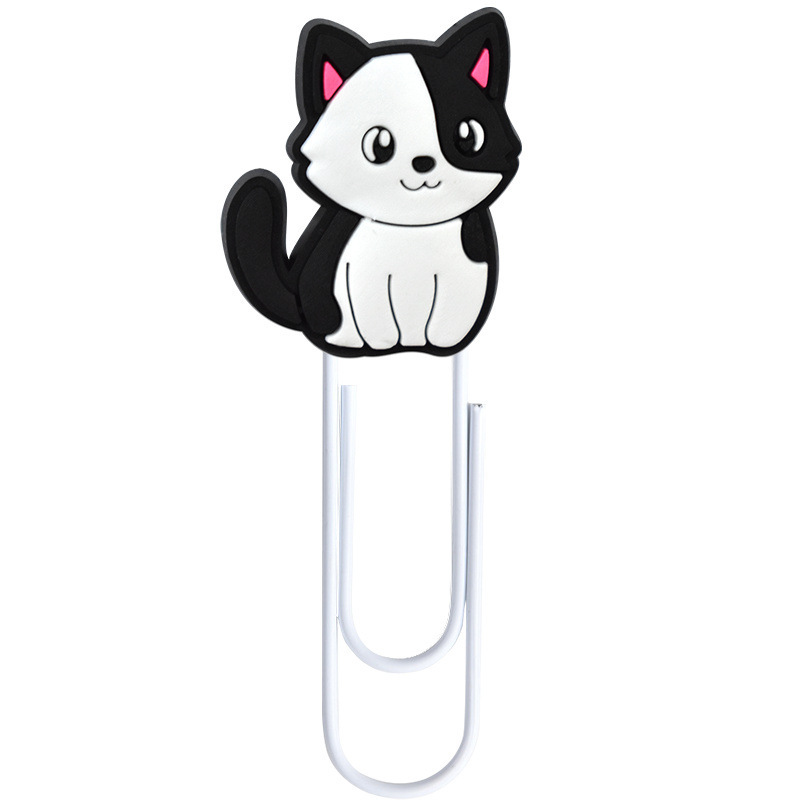 跨境新款卡通动物小猫书签diy彩色曲别针办公大号回形针创意可爱|undefined