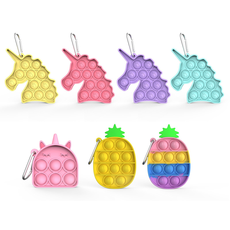 Mouse-Repelling Pioneer Children's Mental Arithmetic Desktop Educational Toy Silicone Stress-Relieving Bubble Keychain Pendant [Clearance Sale]