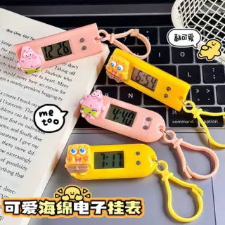 ins风卡通动物电子表小巧迷你便携学生桌面学习上课挂表高颜值