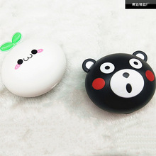可爱卡通熊隐形眼镜盒现货近视隐形护理眼镜盒