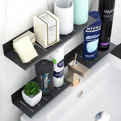 Toilet washbasin space aluminum drain rack wall-mounted punch-free dressing table toilet bathroom storage rack