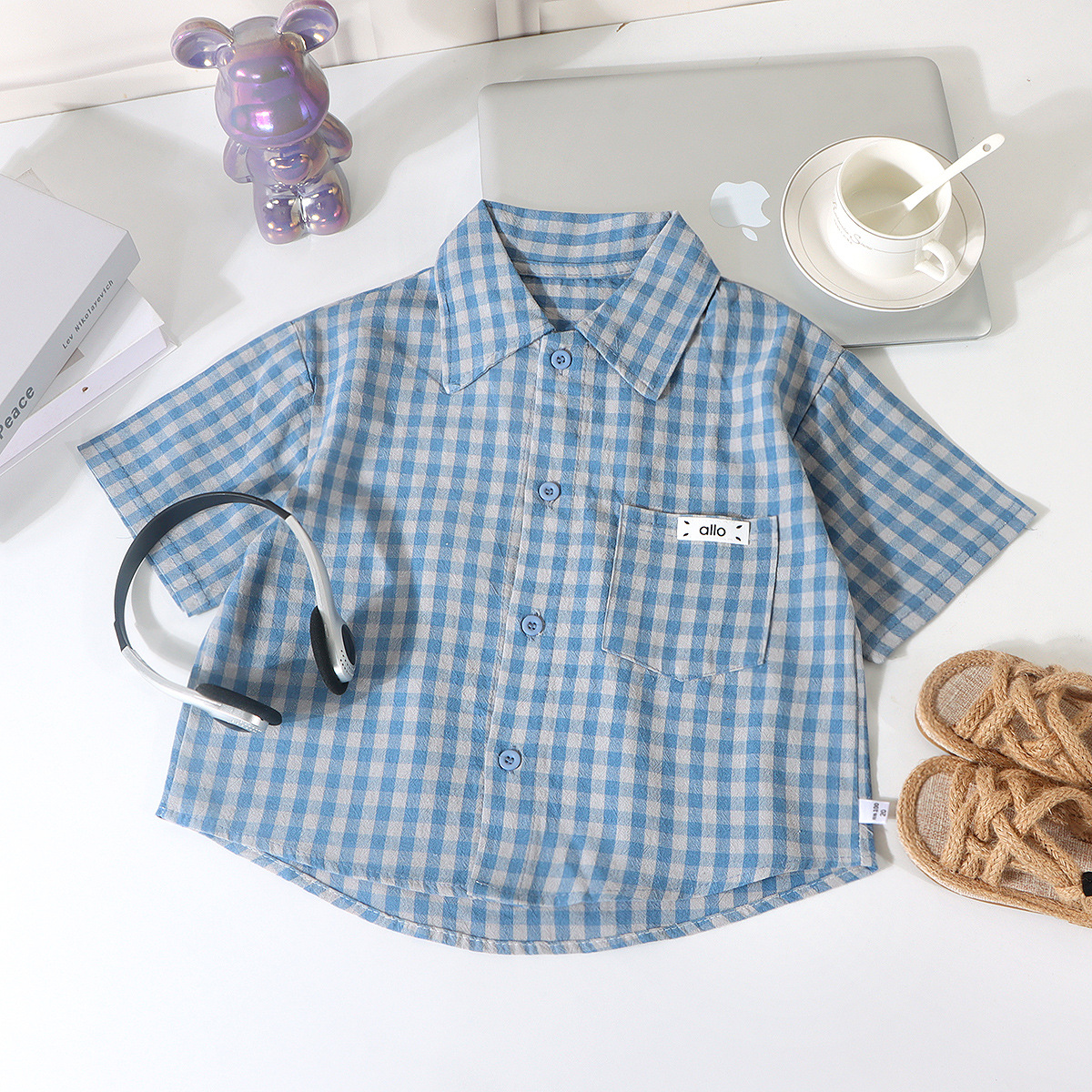 Niños primavera y otoño, niños de edad media, niños coreanos, 2026 camisa casual, camisa de manga corta, camisa de abrigo