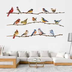 廠家直銷貨源跨境新款樹枝小鳥喜鵲牆貼兒童房客廳臥室裝飾畫 A32