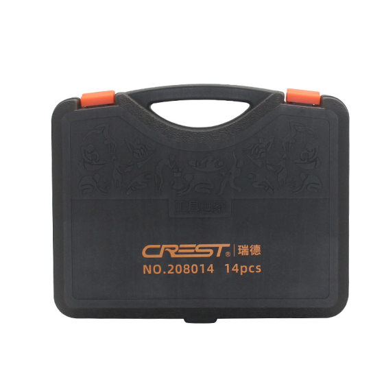 Red toolbox suit family hardware multi-function maintenance 15-piece set 208014 gift group purchase wholesale