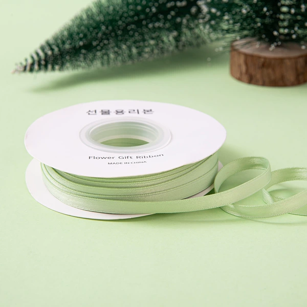 29# double-sided polyester-cotton webbing fresh green 0.6cm 1 yard (200 yards/roll)