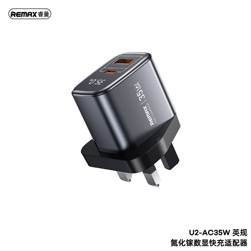 Remax 新しいデジタルディスプレイ携帯電話充電ヘッド 67 ワット超高速充電充電器マルチタイプ C ポート高速充電ヘッド|undefined