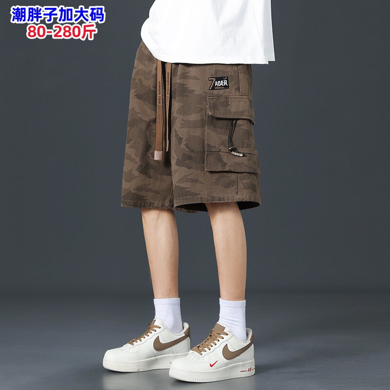 M-8XL Shorts Men's Summer Outer Wear Thin Fashionable Loose Sports Casual Fashionable Brand Plus Size Five-Minute Overalls M-8XL Shorts Men's Summer Outer Wear Thin Fashionable Loose Sports Casual Fashionable Brand Plus Size Five-Minute Overalls