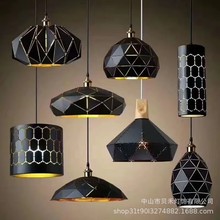 复古工业风餐吊灯个性单头餐厅灯客厅美式简约锅盖灯铁艺吧台酒吧