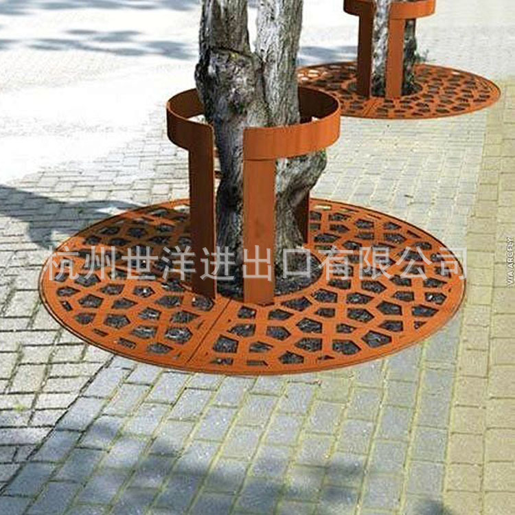 专业生产道路绿化树池盖板护树板树围树穴不锈钢耐候钢材料