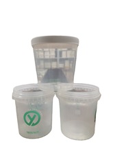 供应  透明奶茶桶 水果茶包装桶 透明塑料桶 透明塑料包装桶