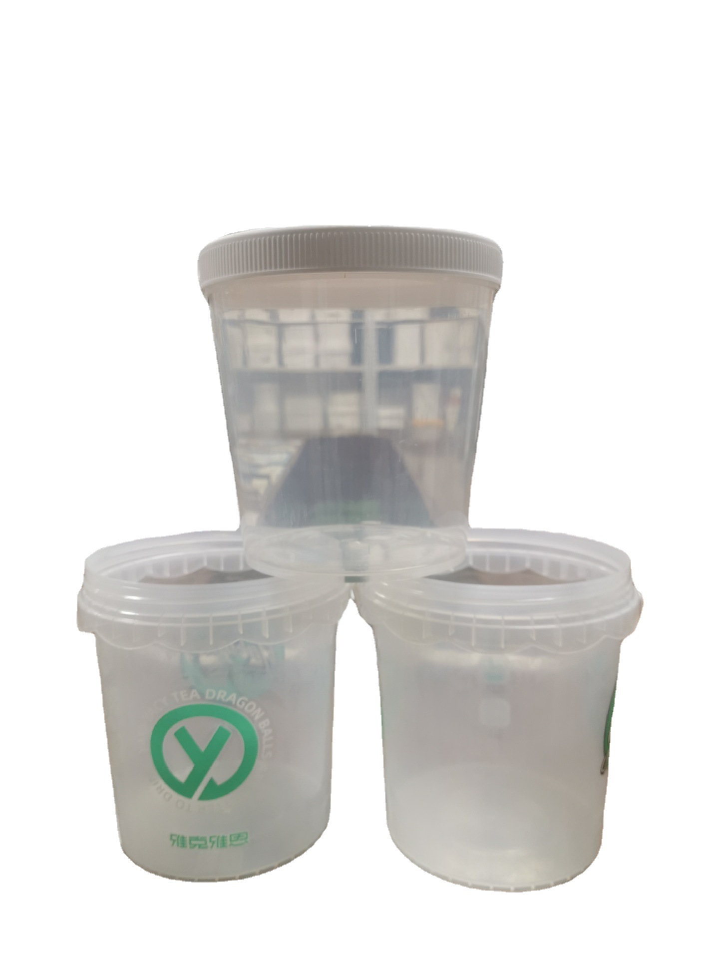 供应  透明奶茶桶 水果茶包装桶 透明塑料桶 透明塑料包装桶