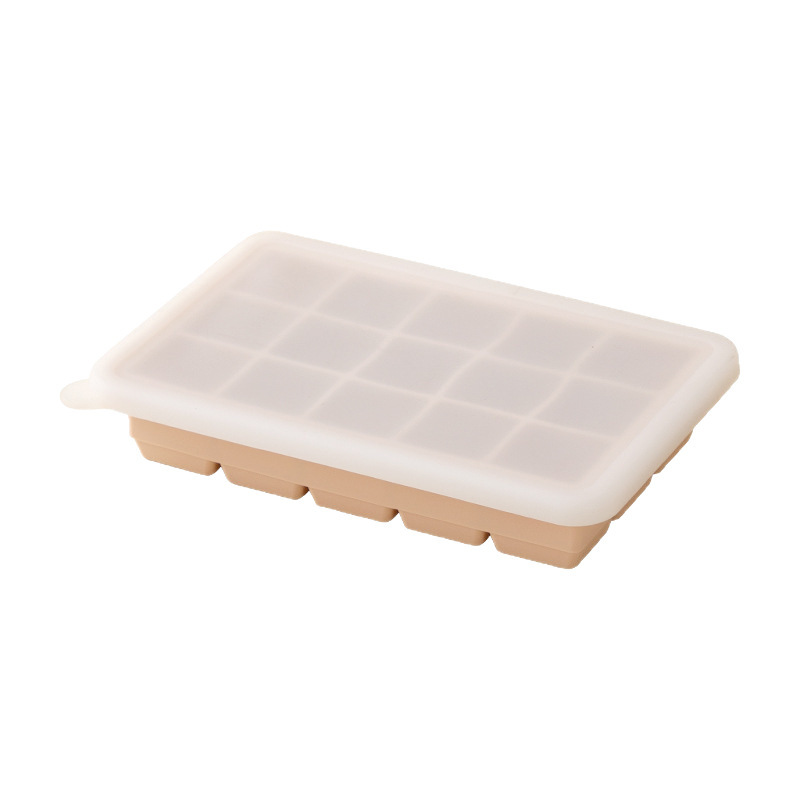 Grille de hielo de silicona con cubierta cuadrada de silicona de grado alimenticio molde de hielo grande molde de hielo grande artefacto de fabricación de hielo