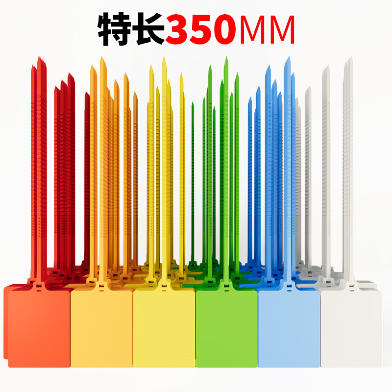 物流挂签吊牌快递面单通用标签塑料封条防拆防调换扣标牌果树扎带