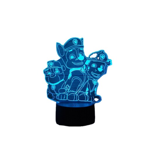 Paw Patrol Toy Figure 3D Night Light Room Decoration Lighting Bedside LED Light Gift for Children
