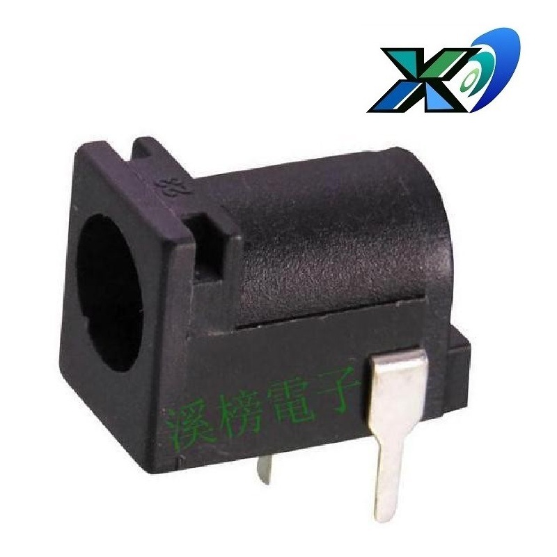 小型DC插座带卡槽  DC母座针脚卧式  直销卧式DC电源插座针脚