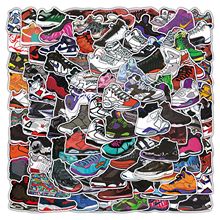 100张潮牌鞋子涂鸦贴纸亚马逊时尚运动球鞋装饰电脑滑板防水贴画