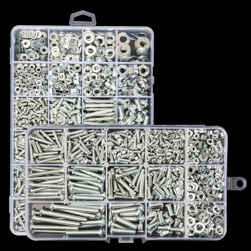 Крестовая винтовая гайка с круглой головкой, шайба, машинный винт, болт, винт M3M4M5M6, саморез, бытовой набор
