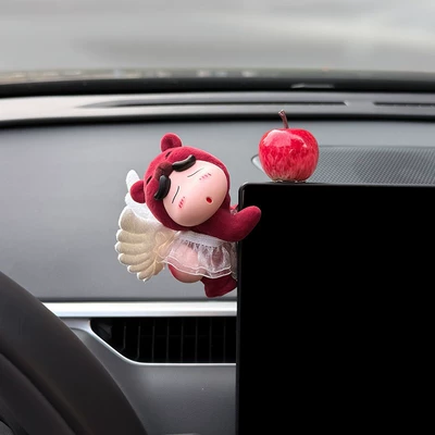 Car ornaments Flocked Shin-Chan Interior Decorations - red-angel-shin-chan-apple-of-peace