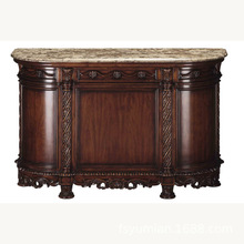 厂家直销实木雕花美式家具 餐边柜装饰柜0036