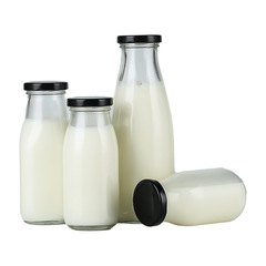 古いヨーグルト瓶500mlガラス耐高温生乳瓶蓋付き商用ロゴミルクバープリン牛乳瓶200ml