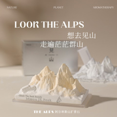 阿尔卑斯山扩香石摆件中控台摆件室内车载香薰摆件高级感香薰礼盒