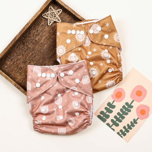 Baby waterproof breathable diaper pocket baby washable ring diaper pants brushed cloth lining dry cloth diaper