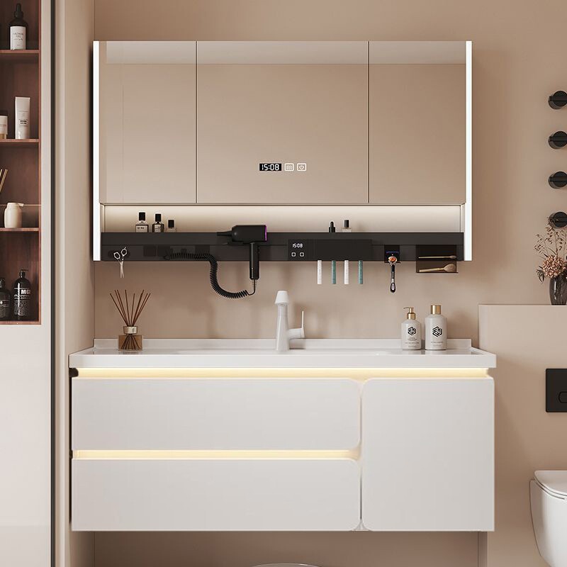 New minimalist bathroom cabinet with integrated washbasin and ceramic basin combination for bathroom use New minimalist bathroom cabinet with integrated washbasin and ceramic basin combination for bathroom use