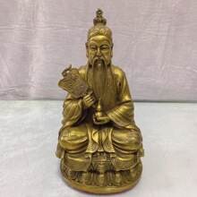 太上老君黄铜铜像摆件批发供奉神像天尊