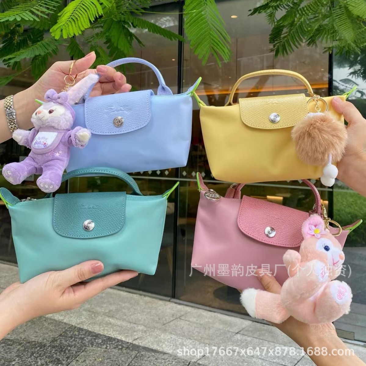 French Longchamp high-quality upgraded version original leather mini nylon dumpling bag, shoulder, crossbody, handbag, mobile phone bag for women
