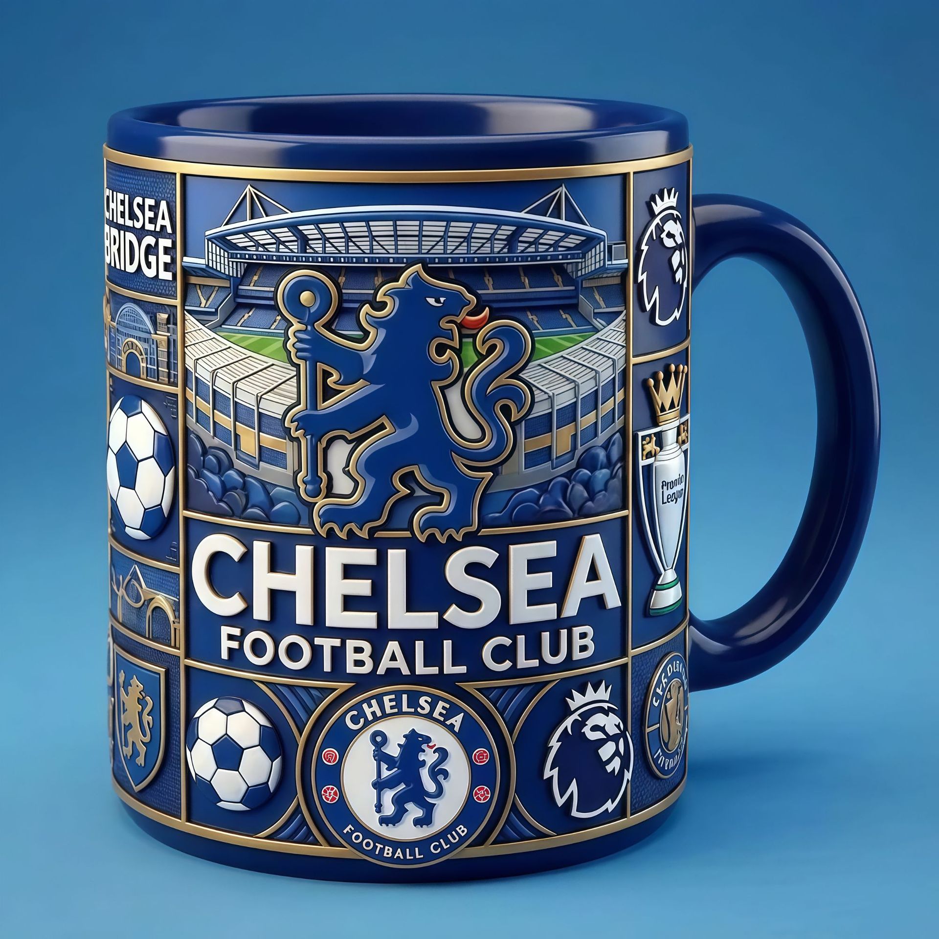 Nuevas tazas transfronterizas de tazas de café equipos de fútbol Manchester City Tottenham Chelsea marionetas rey taza de agua