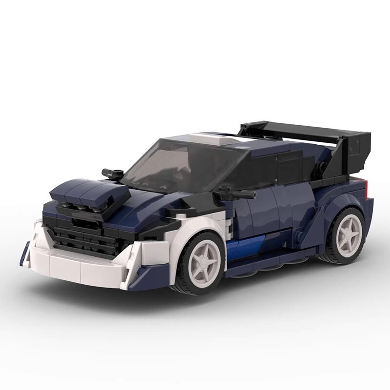 MOC building blocks compatible with Lego 37227 Ford Fiesta suit classic speed 8 grid sports car gift