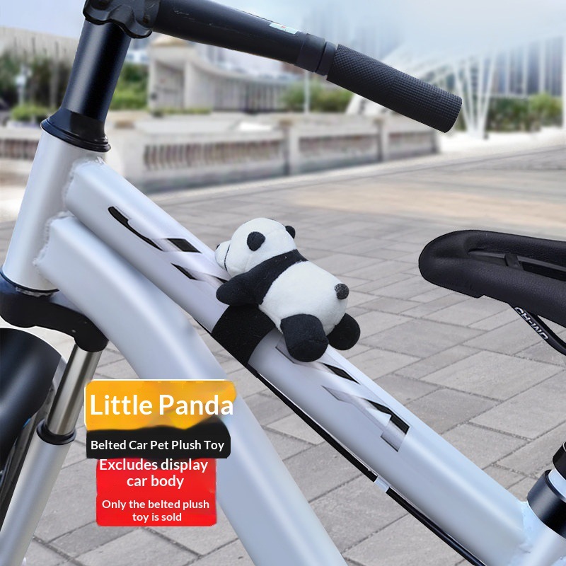 Cross-border exclusive supply of cute panda plush toys for bicycles, electric bikes, electric motorcycles, and mountain bikes.