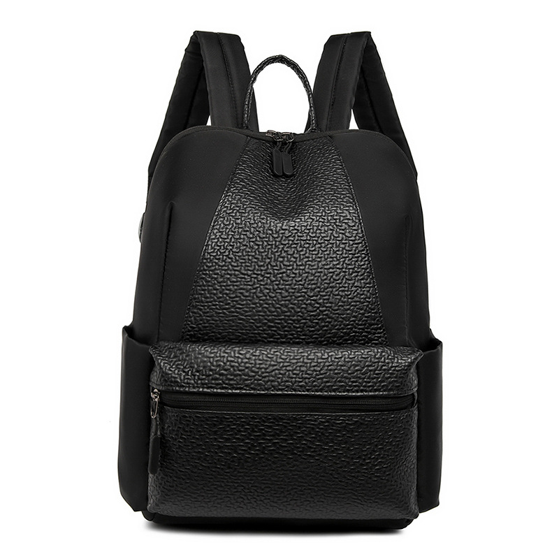 2023 nueva mochila Oxford casual para mujer, costura de moda, mochila para computadora de viaje al aire libre de gran capacidad retro