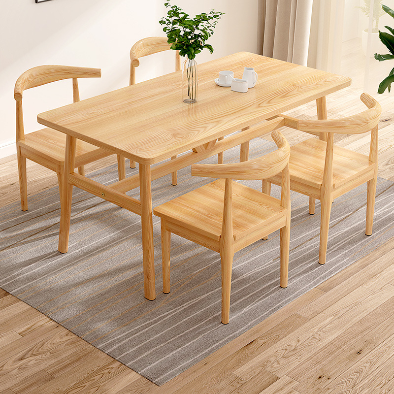 Fast food restaurant table and chair combination restaurant noodle restaurant breakfast shop economy dining table hotel business catering rectangular table