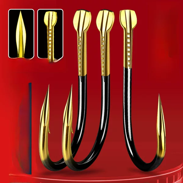 Cool black gold double groove Ishni Izu new kanto flying fish rofie sleeve groove blood groove with or without barb bulk hook