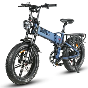 In stock at the US warehouse 20inch Full suspension fat tire folding electric bicycle cross-border dropshipping peak power 1800W