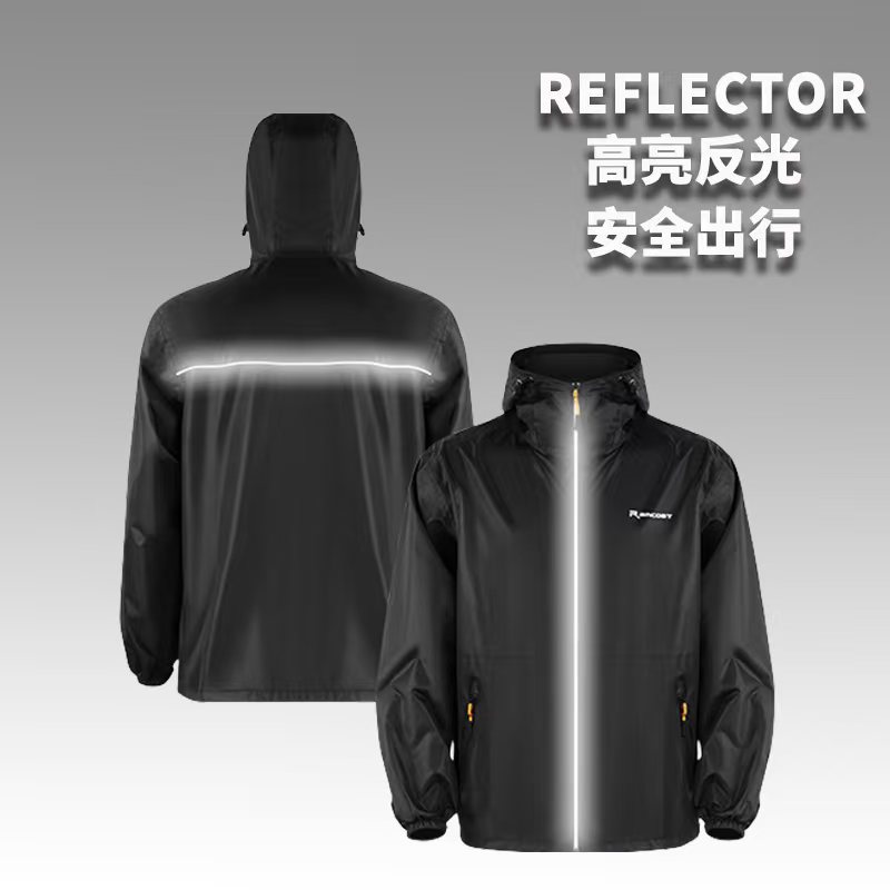 초박형 우비 및 바지 세트 남녀공용 전신 방수 성인 테이크아웃 라이딩 분리형 맞춤형 폭우 보호