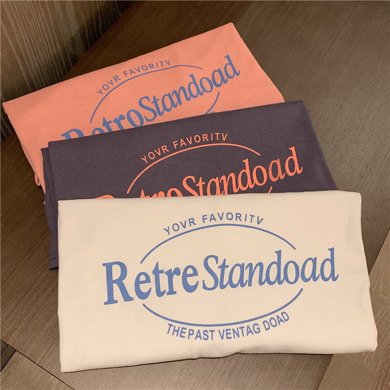 Camiseta de Verano 2025, Estilo Coreano Retro, Estilo BF Holgado, Talla Grande, Estilo Influencer, Manga Corta para Mujer, a la Moda image 4
