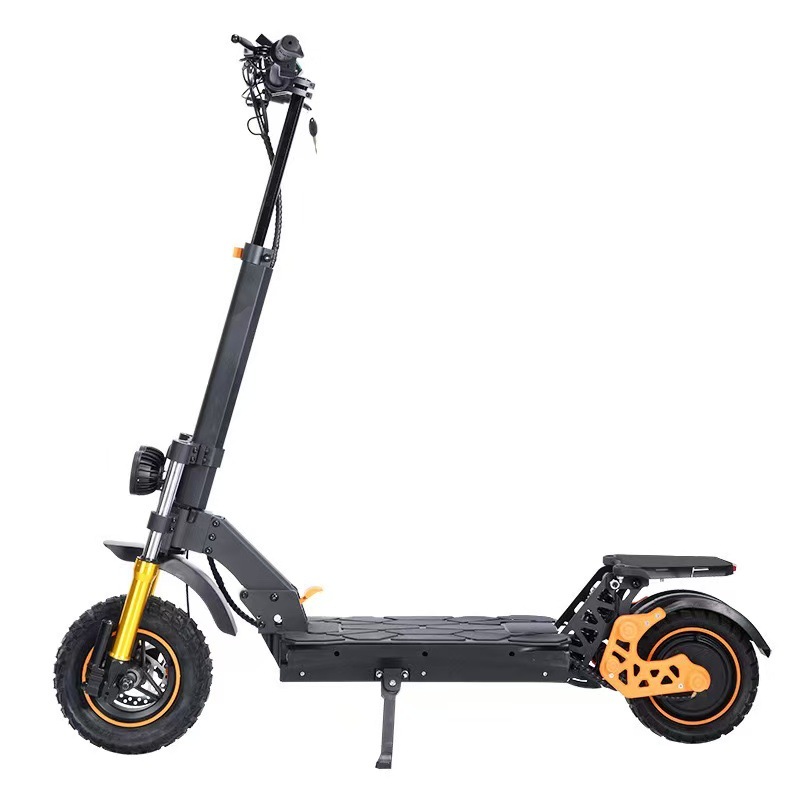 Cross-Border Two-Wheeled Electric Lithium Battery Folding Scooter with Long Range, 11inch Off-Road Tires, High-Power Adult Scooter