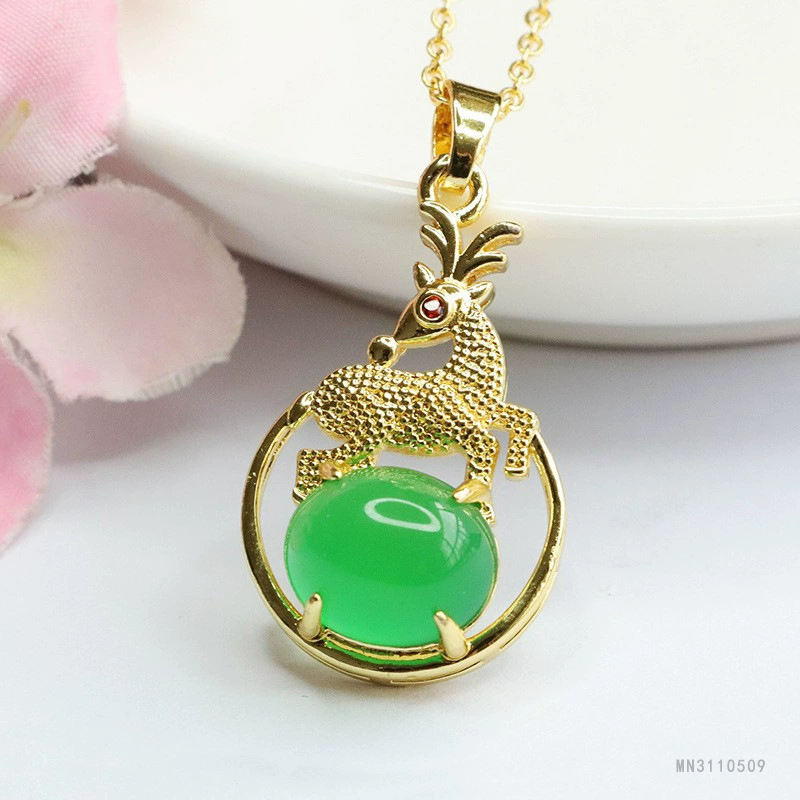 眷钰 Organic pendant jade, ethnic necklace, accessory, ethnic style, wholesale