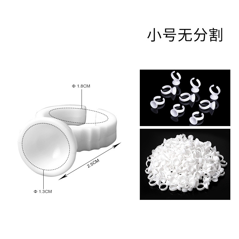 Fábrica de injerto de pestañas florecer taza de cristal dividida taza de anillo de pegamento circular en forma de corazón soporte de anillo de pegamento taza al por mayor