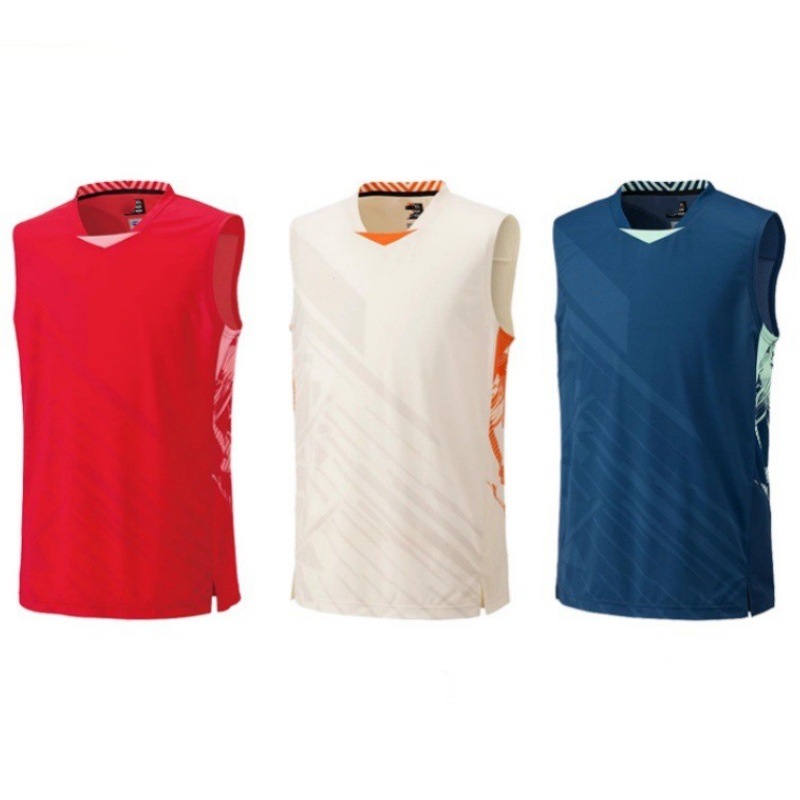 New badminton suit men's national feather competition suit vest yy quick-drying sleeveless breathable sportswear wholesale