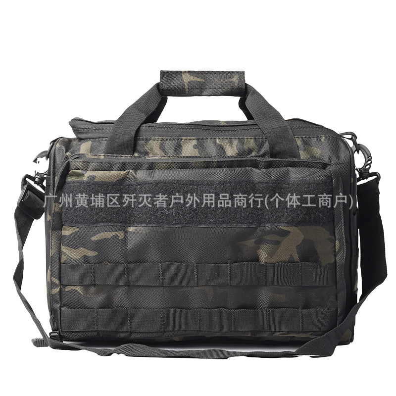 Molle Tactical Military Fan Bag Outdoor Multi-Functional Large-Capacity Shoulder Portable Storage Bag Camping Tactical Gun Bag
