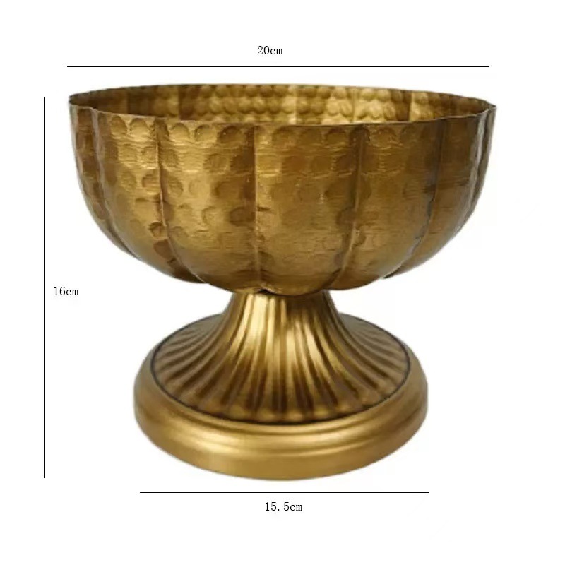 Europa hierro forjado oro maceta floral al por mayor Amazon comercio exterior decoración floral vintage decoración de boda flor seca ornamentos vasijas image 21